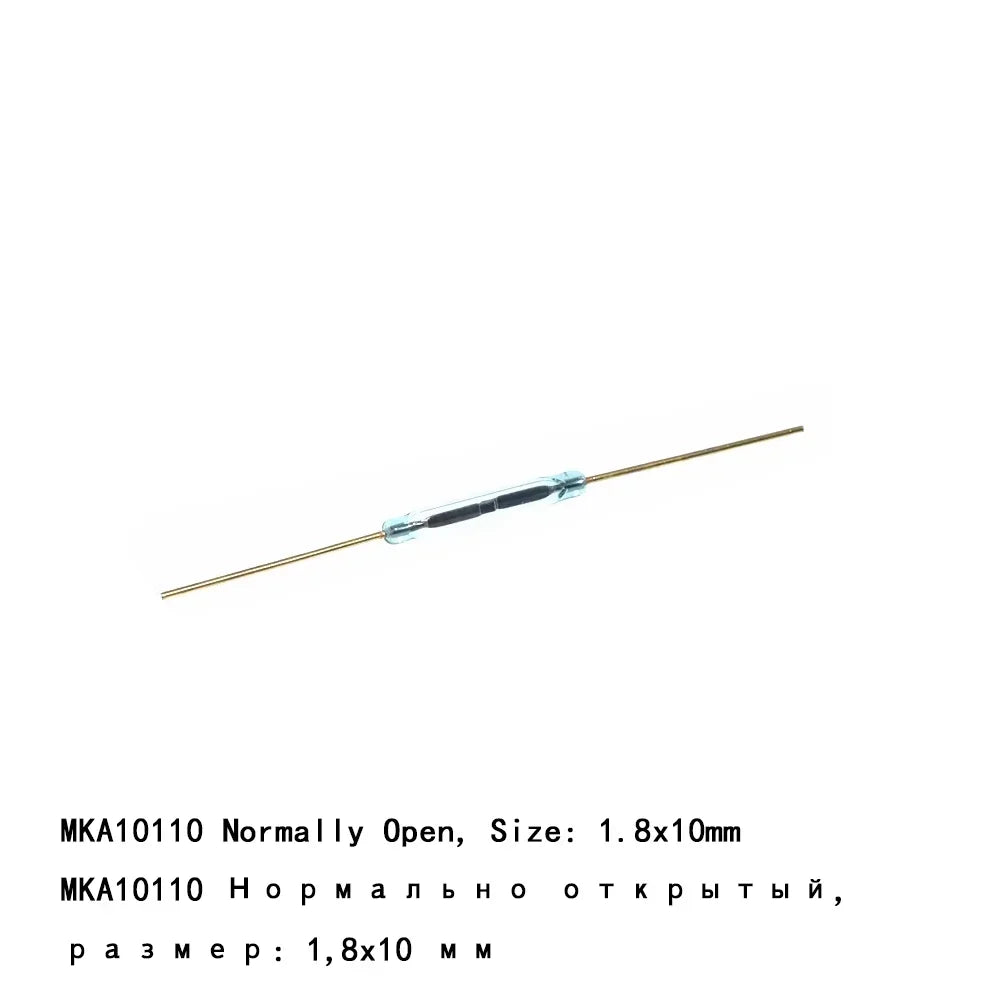 100pcs Reed Switch Magnetic Switch Normally Open Normally Closed NO NC Magnetic Conversion Sensor Induction Switch 4*28MM 1.8*10