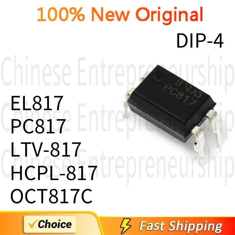 50 PCS/LOT DIP-4 EL817 PC817 LTV-817 HCPL-817 OCT817C DIP-4 Optical isolator 100%Quality Original/Quick delivery ﻿