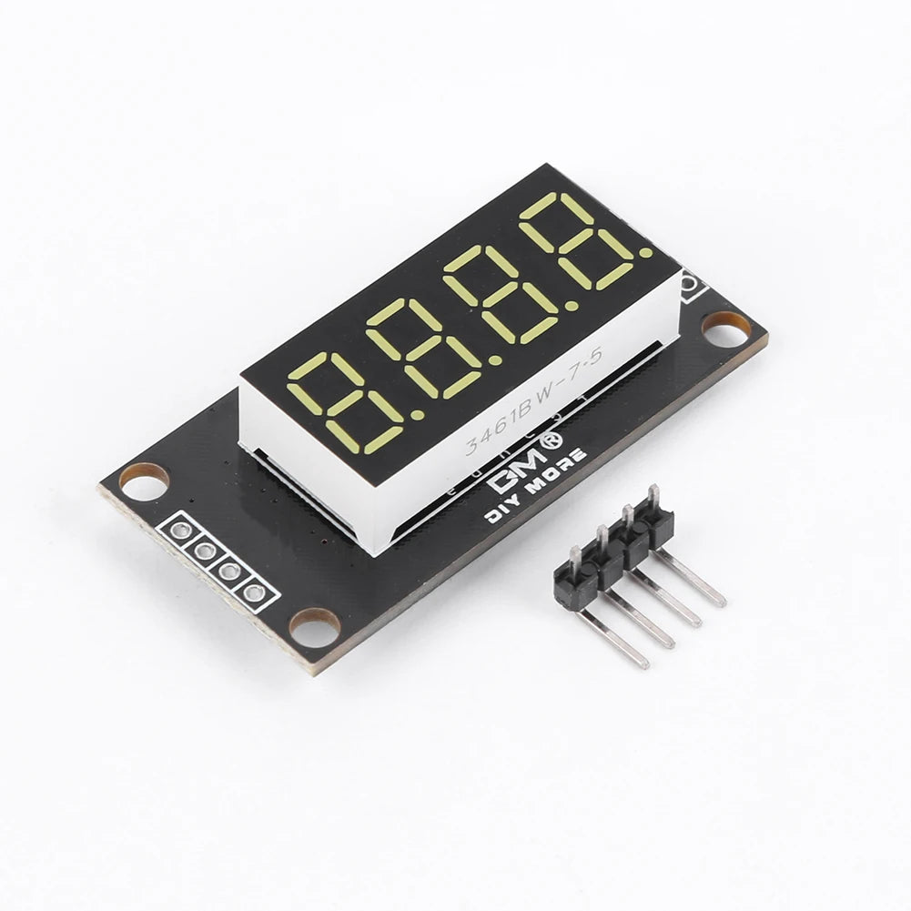 TM1637 Time Indicator Tube 4 Digit Digital Indicator Tube 7 Segment Digital LED Module 0.36 Inch Red Green Blue Yellow White