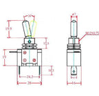 New 20A 12V LED toggle switch Illuminated Toggle Switch Control ON/OFF + Aircraft Missile Style Flip Up Cover XW