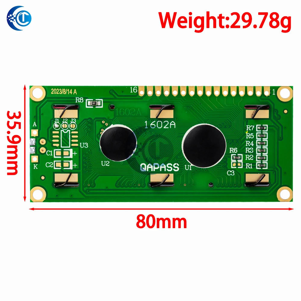 LCD2004A I2C 20x4 Blue Character LCD Module - HD44780 Driver with IIC Serial Interface for Arduino