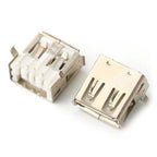 10Pcs USB 2.0 4Pin A Type Female Socket Connector G54 2 Feet 90/180 Degree Data Transmission Charging USB Connector