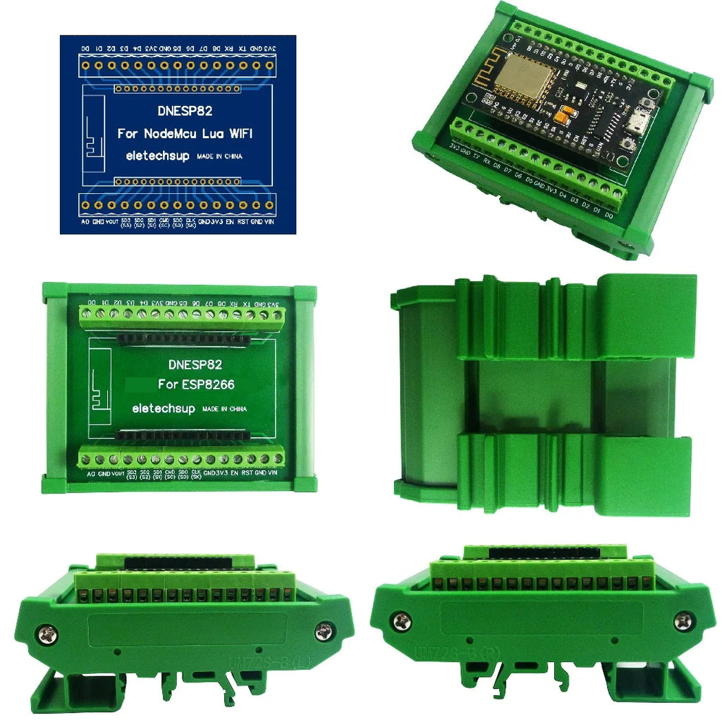 WIFI NodeMcu Lua ESP8266 Wifi GPIO DIN Rail 3.96 PinBoard Box Expansion Board for Arduiuo Ethernet PLC