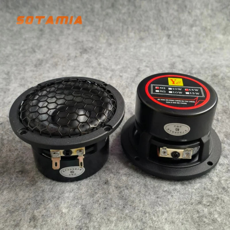 SOTAMIA 2pcs 3.5 Inch Full Range Speakers 4 8 Ohm 15W Power Sound Loudspeaker DIY HIFI Music Home Theater Blutooth Speaker
