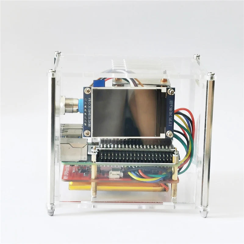 Raspberry Pi 4B UPS Uninterruptible Power Supply Acrylic Shell Kit Ice Tower Fan IPS Screen System Monitoring