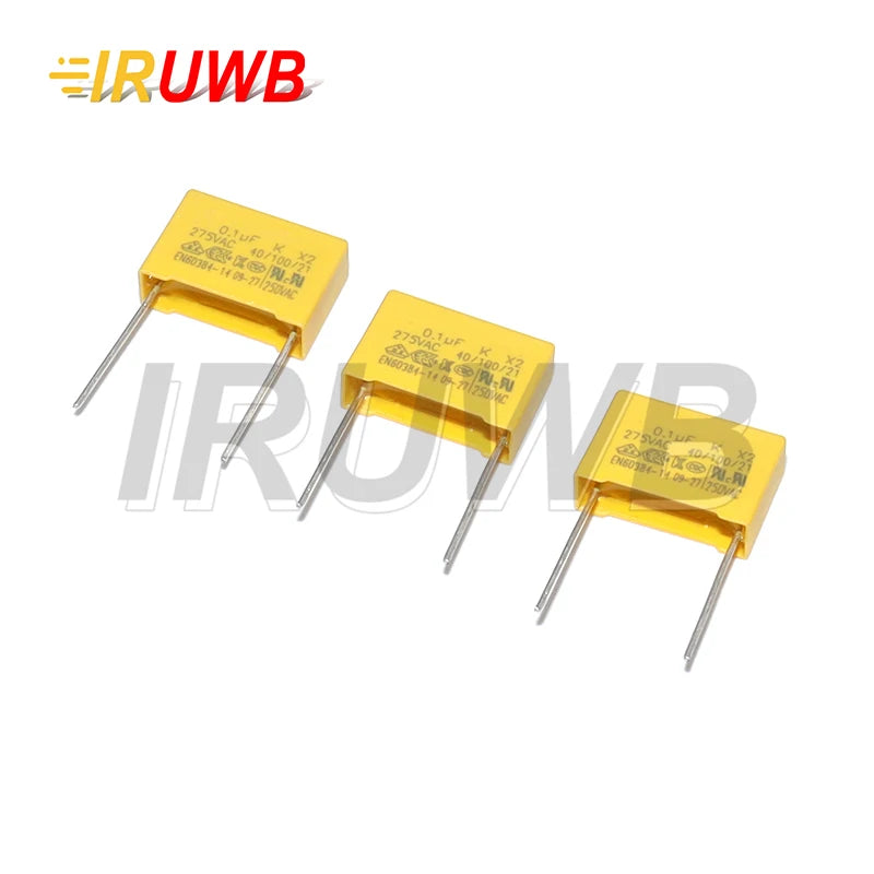 10pcs 15mm 275VAC 275V 0.022UF 0.047UF 0.1UF X2 Safety capacitor 0.15UF 0.22UF 0.33UF 0.47UF 0.68UF 1UF Polypropylene film