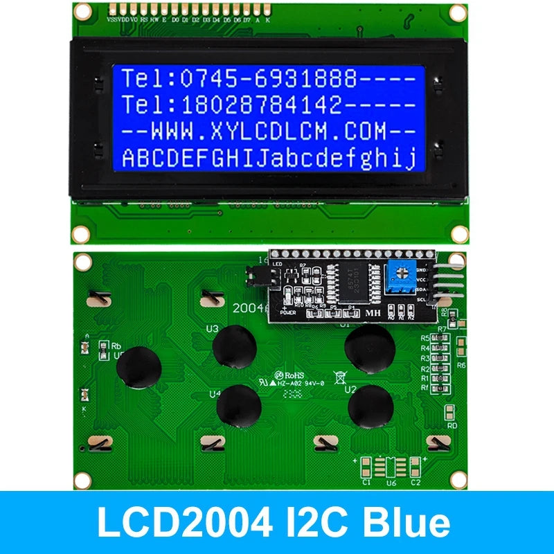 BS LCD2004+I2C 2004 20x4 2004A blue screen HD44780 Character LCD /w IIC/I2C Serial Interface Adapter Module For Arduino Module