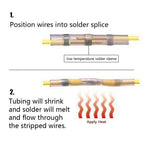 1000/100PCS Waterproof Heat Shrink Butt Wire Connectors Tinned Copper Solder Seal Wire Terminals Thermal Shrinkage Sleeve Splice