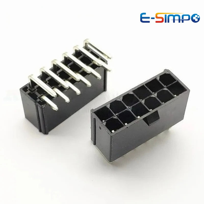 10pcs 5569 MX Mini Fit MX4.2mm Black Automotive Connector Right Angle Female Pin Socket 2*1-2*12P PC Computer Graphic Card Board