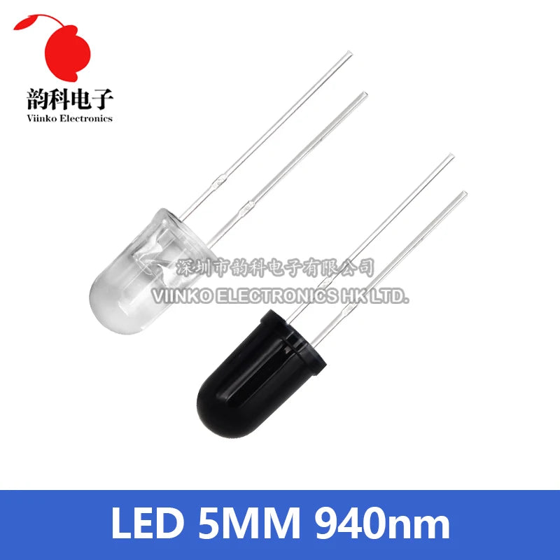 10pairs 3mm 5mm 940nm LED Infrared Emitter and IR Receiver Diode Diodes 301A for arduino