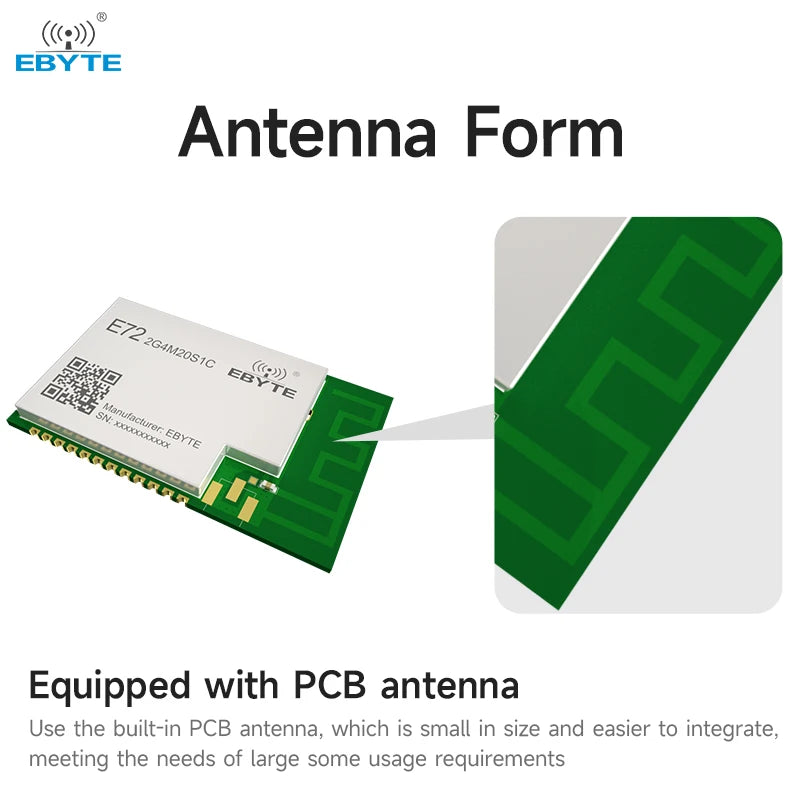 EBYTE E72-2G4M20S1C SoC Series CC2674P10 Wireless Module 2.4GHz BLE Module 20dBm PCB Antenna Small Size Support Multi Protocol