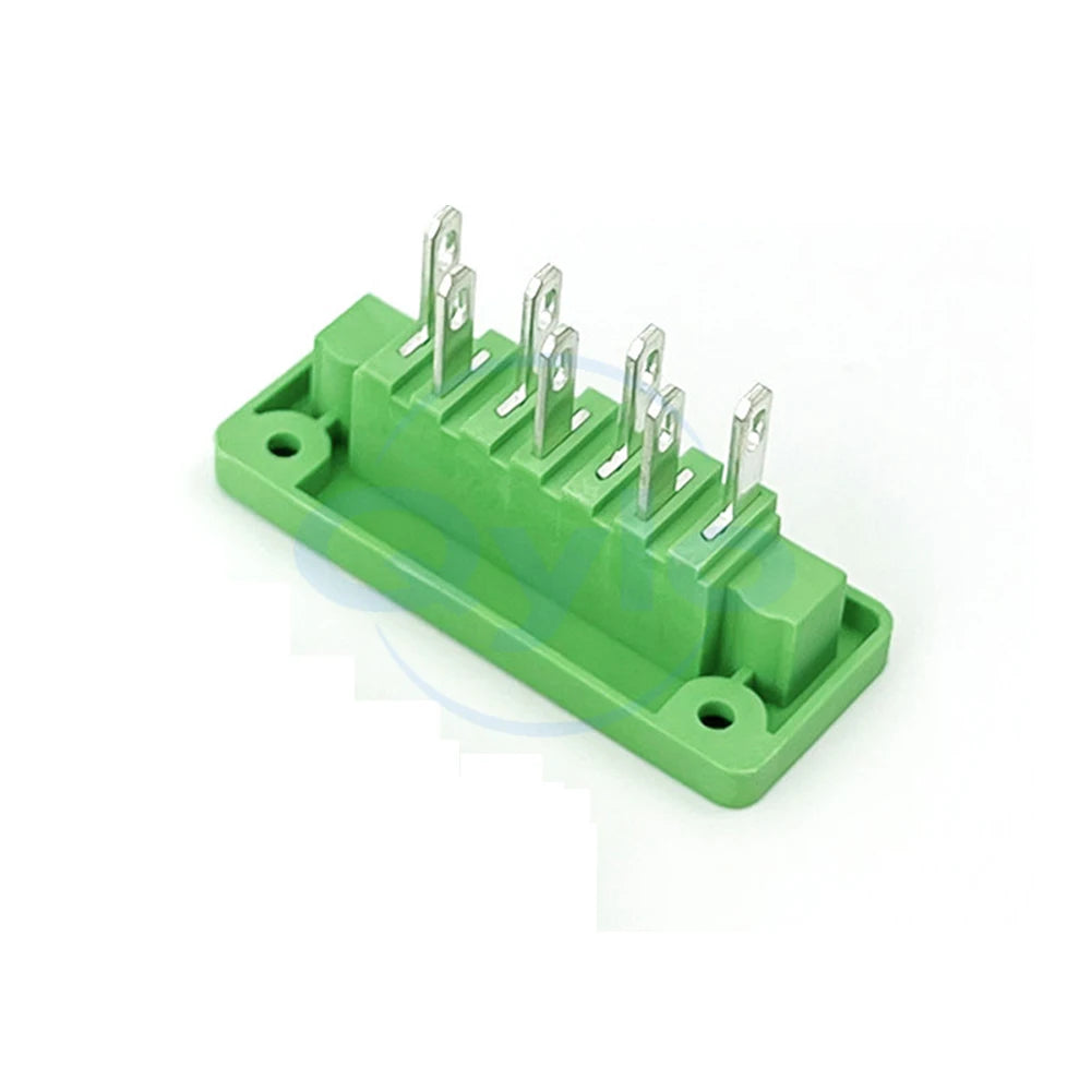 (1 pcs) 2EDGWB - 3.5mm 3.81mm Wall-Mounted Fixed Plug-in Terminal Block with Lugs KF 15EDGAM/KM Complete Set 3.5 3.81 2~24P