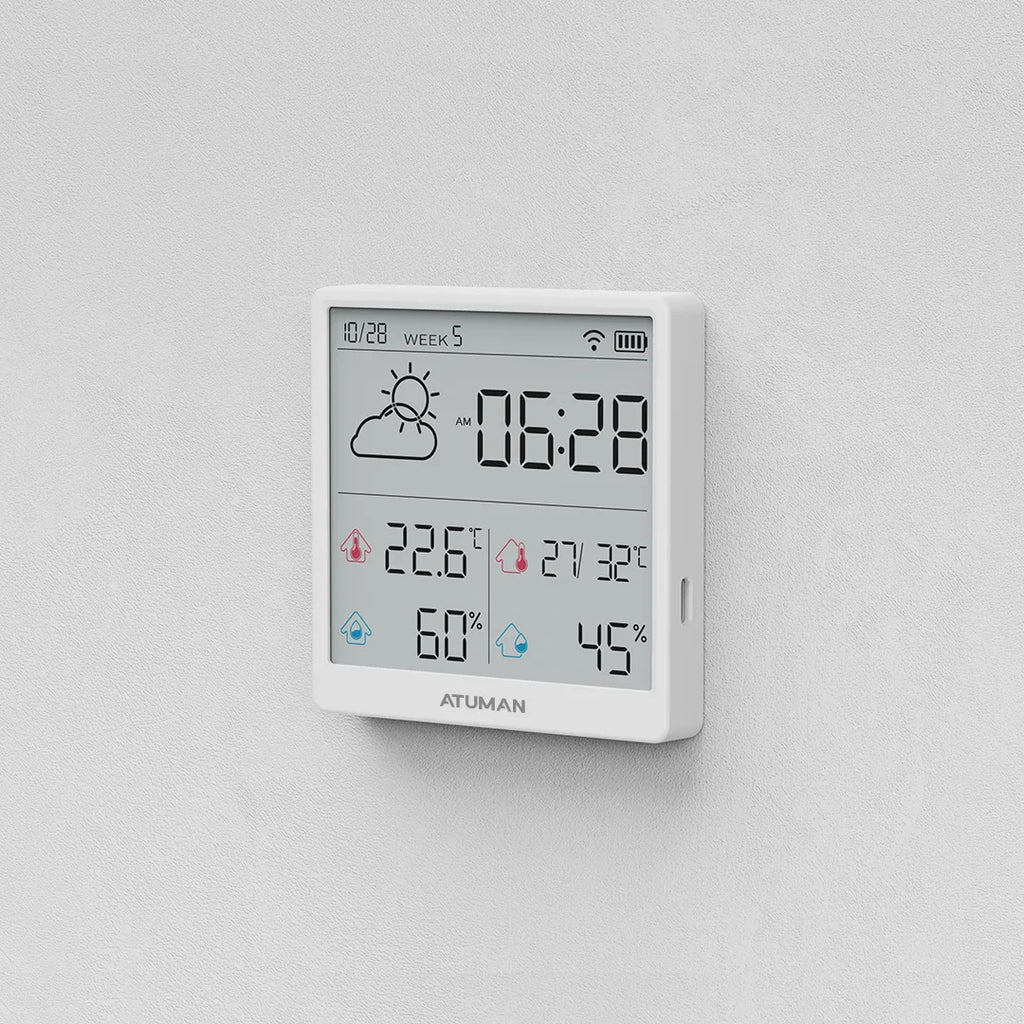 New DUKA TH3 Electronic Temperature Humidity Sensor Wifi Smart Electric Digital Hygrometer Thermometer Clocks Weather Station