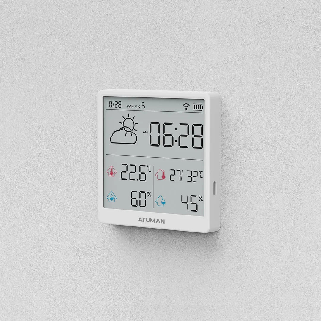 New DUKA TH3 Electronic Temperature Humidity Sensor Wifi Smart Electric Digital Hygrometer Thermometer Clocks Weather Station
