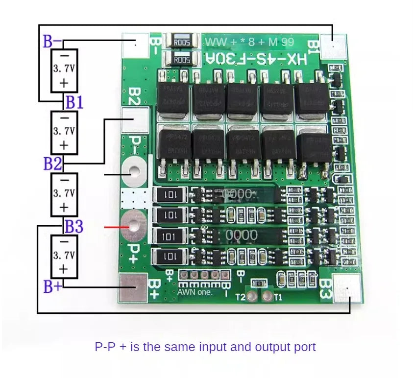 BMS 4S 3.2V 3.7V 30A LiFePO4 / Lithium Battery Charge Protection Board 12.8V 14.4V 18650 32650 Battery Packs With Balance