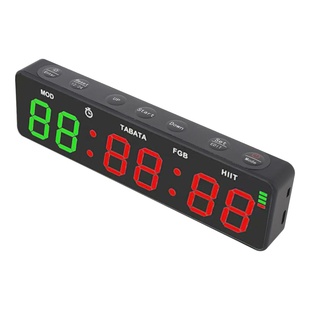 Fitness Digital Timer Gym Timer Clock HIIT Mode Portable Countdown and Count Up Rechargeable Stopwatch Magnetic for Boxing