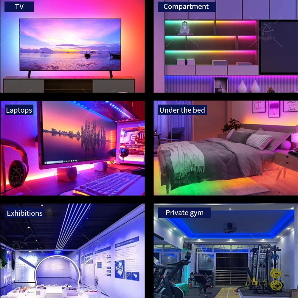 DC5V WS2812B SMD5050 RGB LED Strip WS2812 30/60/74/96/144Leds/Pixels/m Individually Addressable IC Dream Color Lights Tape