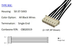50375063 Wire harness, MOLEX Mini-SPOX 2.50mm Pitch OTS Cable,50-37-5063， 6P,   5264-06, Off The Shelf
