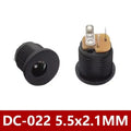 10Pcs DC Connector 5.5x2.1mm DC Power Plug Male Female Jack Socket 2.5mm DC Power Adapter Connector