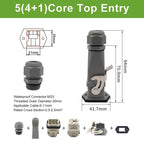 HA Heavy Duty Connector Kit 4/5/6/8 Core Pins Male&Female Insert Plug HDC-HA Rectangular Waterproof Industrial Aviation Socket