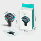 Car Adapter Bluetooth 5.0 Dual USB Port Safe Charging Hands-free Calling Fast Charging FM Transmitter Car Accessories
