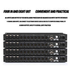 PaulKitson Professional Digital Signal Processor 4In 8Out 4.8SP DSP Speaker Management Professional Audio Stage Equipment System