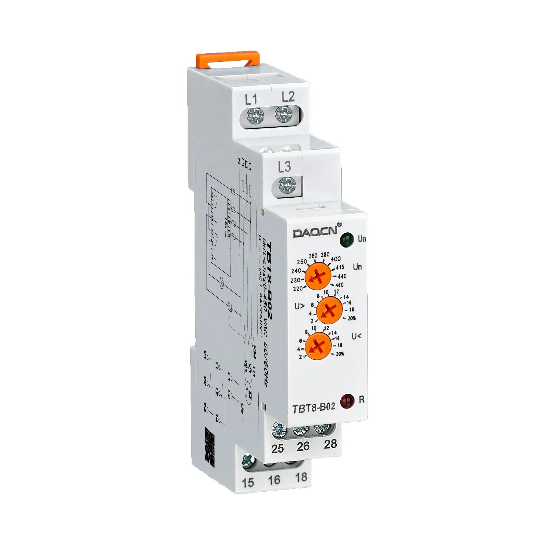 New TBT8 three phase motor protector 3 Phase failure Phase Sequence Voltage Monitoring Relay Voltage Sensing Protection Relay