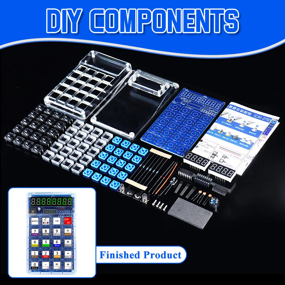 DIY Electronic Kit LED Digital Tube Calculators Resistance Conversion 51 Microcontroller Control DIY Soldering Projects