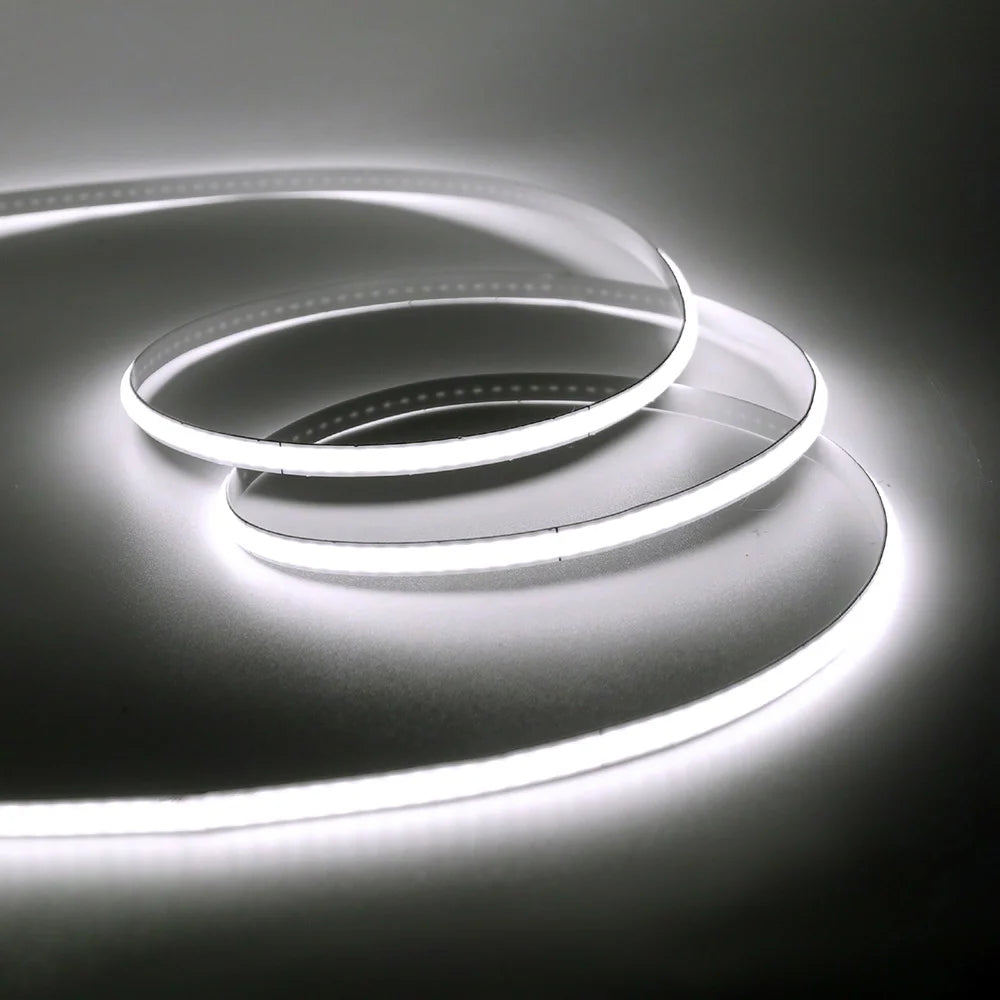 3mm 5mm PCB COB LED Strip Light 5V 12V 24V 320LED 8mm CRI90 Super Bright Flexible LED Tape For Cabinet Home Liner Lighting