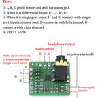 TPA6132 Balanced Headphone Amplifier Module Low Noise HIFI Stereo AMP DC 2.3-5.5V Differential Audio Amplifier Board
