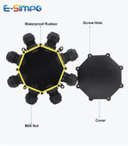 8Way Round IP68 Underwater Power Cord Junction Box 4-14mm M25 LED Fountain Lamp External Outdoor Light Wire Waterproof Cable Box