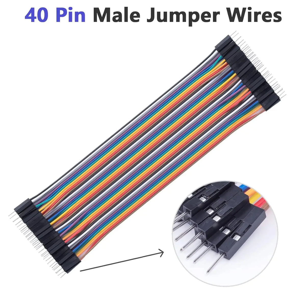 40PIN 20/10CM Dupont Cable Male to Male Female Jumper Wire for Arduino DIY Kit 3 Different Connections for Electronics Projects