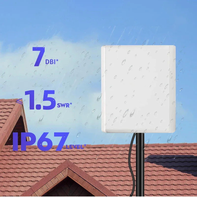 433MHz Directional Flat Antenna High Gain Signal Booster Outdoor Waterproof IoT Data Transmission Amplification LoRa Module