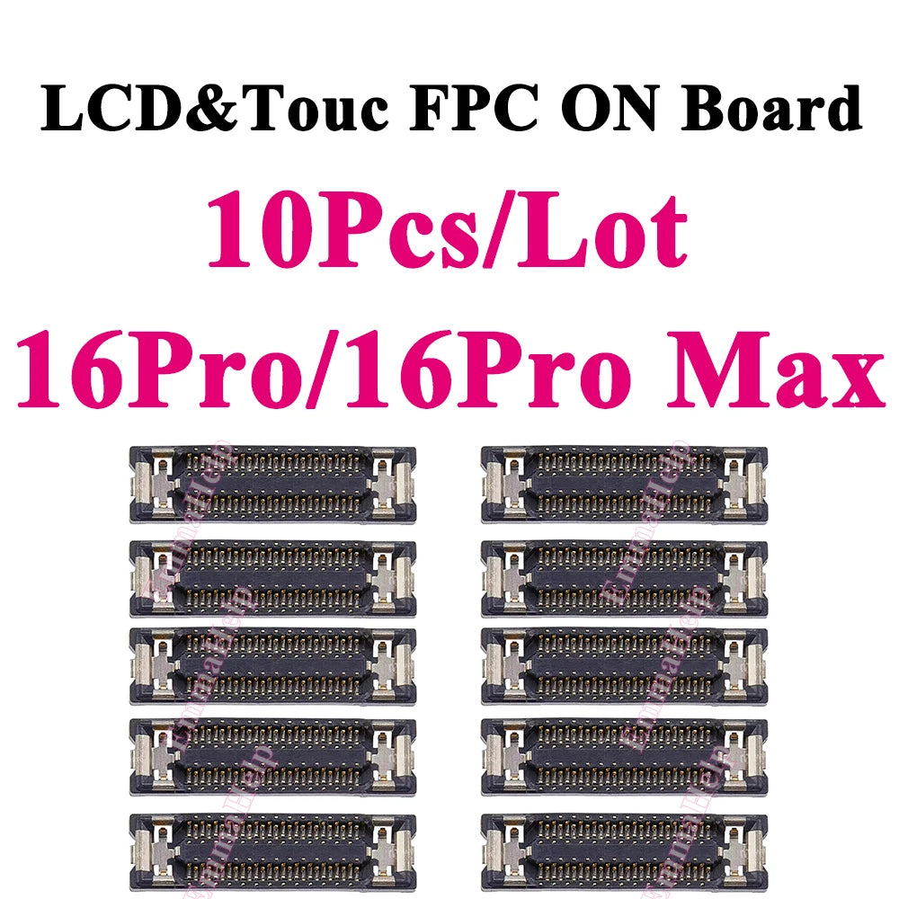 10Pcs LCD Display Touch FPC Connector for iPhone 17 17Pro 16 15 14 Pro Max Motherboard Logic Board Screen Plug Replacement