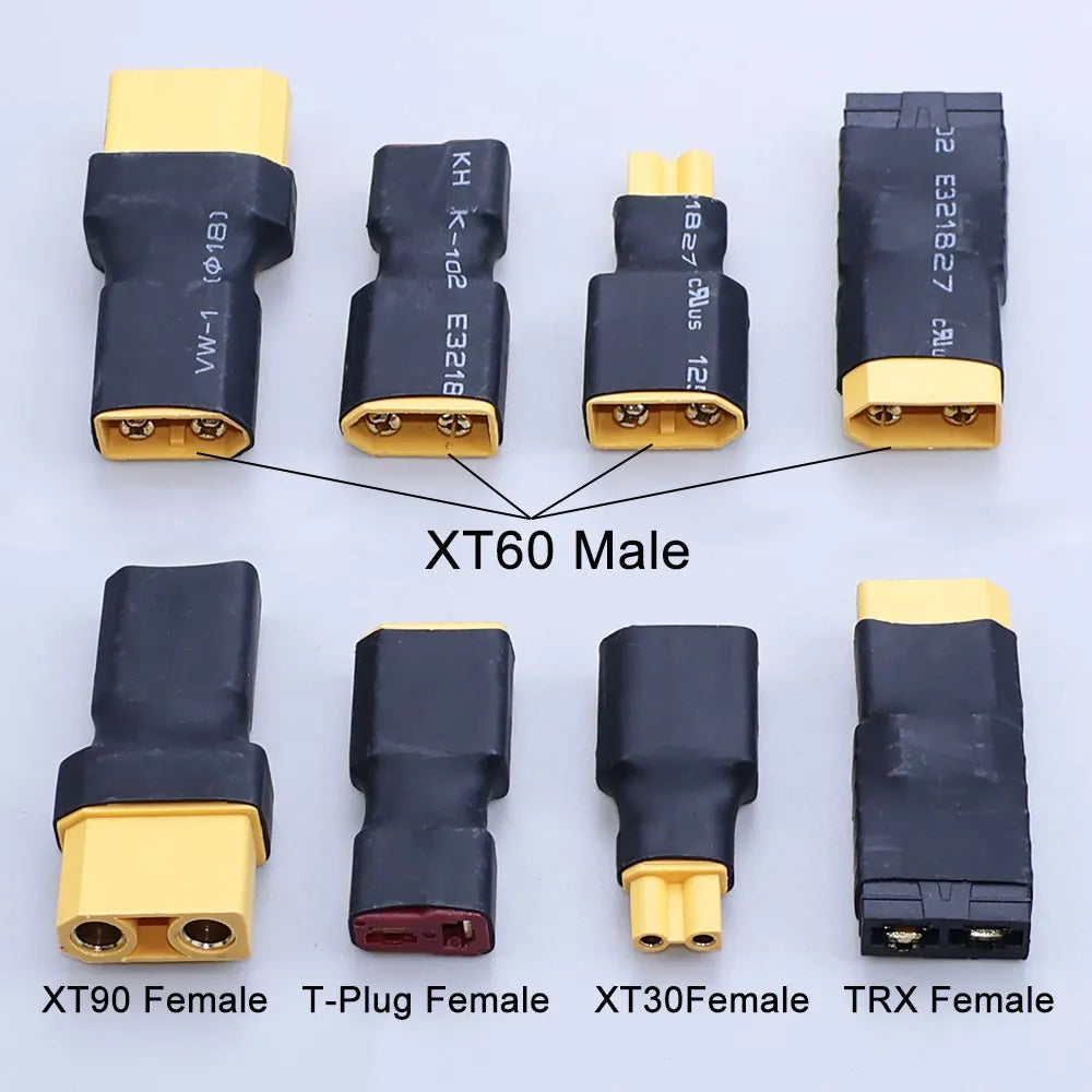 1/2PCS Adapter XT30 XT60 XT90 TRX T Plug Female/Male Connector Plug For RC Car Airplane Drone RC Boat Lipo Battery RC Parts