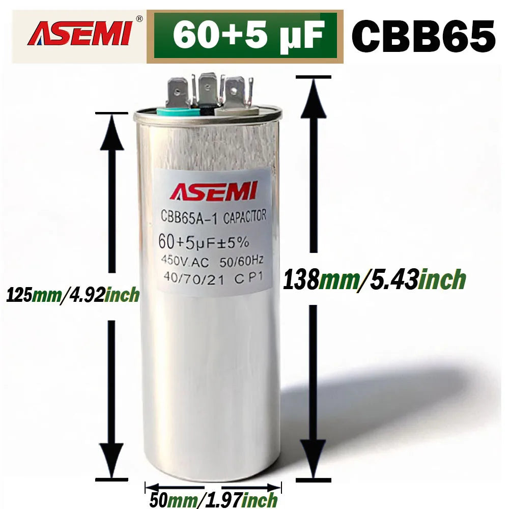 CBB65 Capacitor Dual Run Start Round