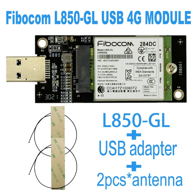 DW5820e Fibocom L850-GL LTE/WCDMA 4G WWAN Card Module 0284DC 284DC for DELL Laptop 3500 5400