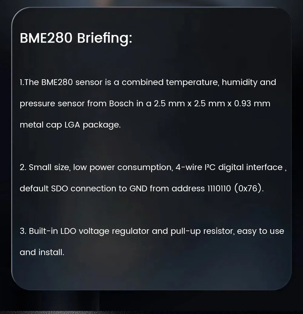 BME280 High Precision Temperature and Humidity Sensor Probe Cable 1M 2M 3M 5M Digital Sensor I2C or RS485 Waterproof Shield
