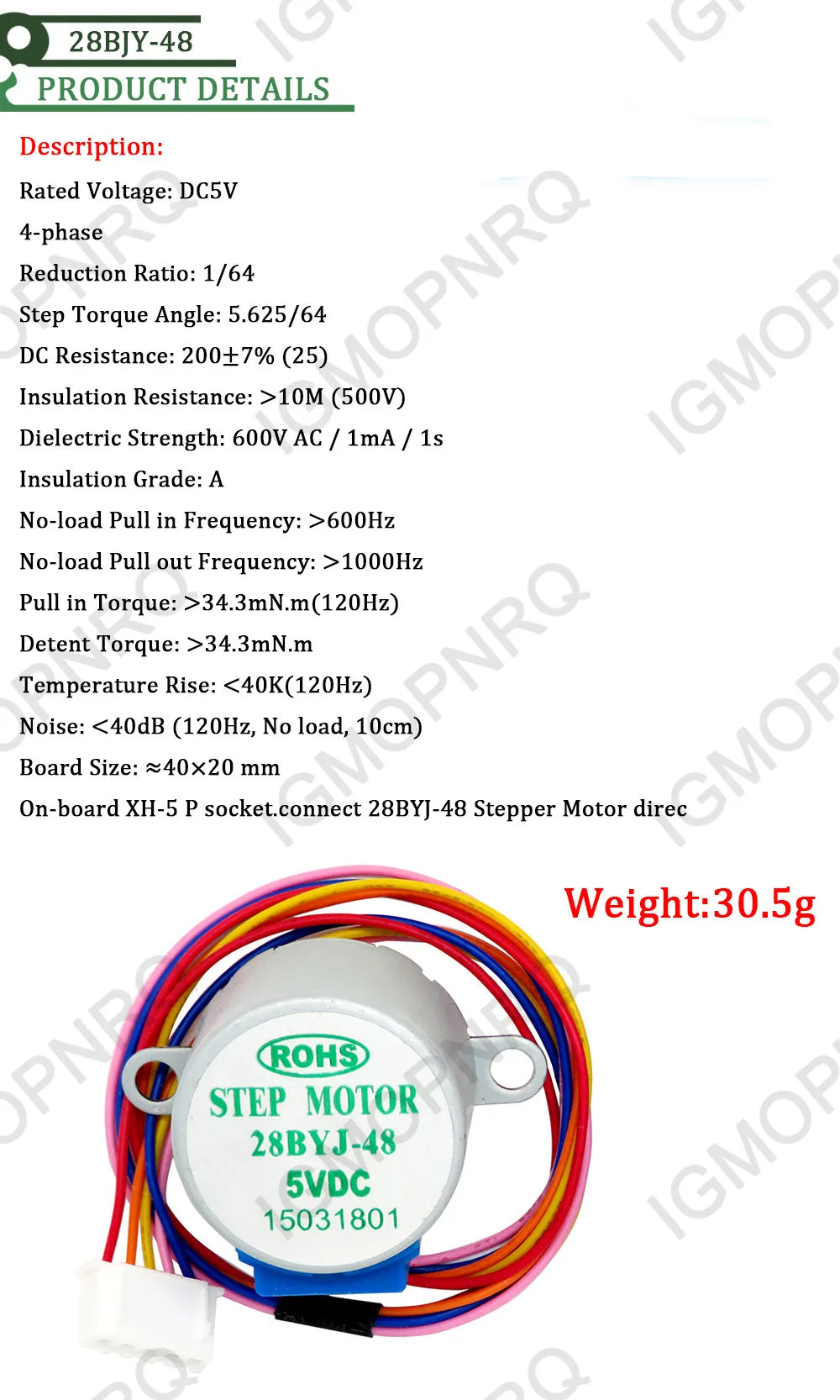 1PCS/LOT ULN2003 28BYJ-48 5V Reduction Step Motor Gear Stepper Motor 4 Phase Step Motor