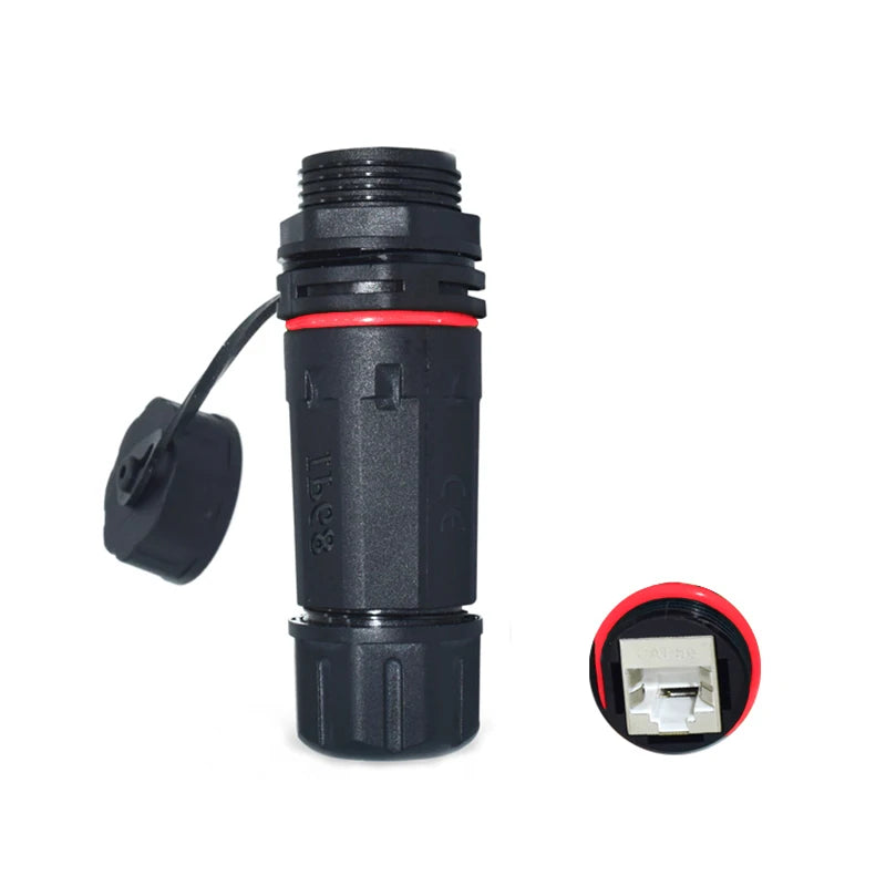 YXY Rj45 Waterproof Connector CAT5E/CAT6/CAT6A IP68 Waterpoof Network Extender Extension Panel Mount Quick Connector