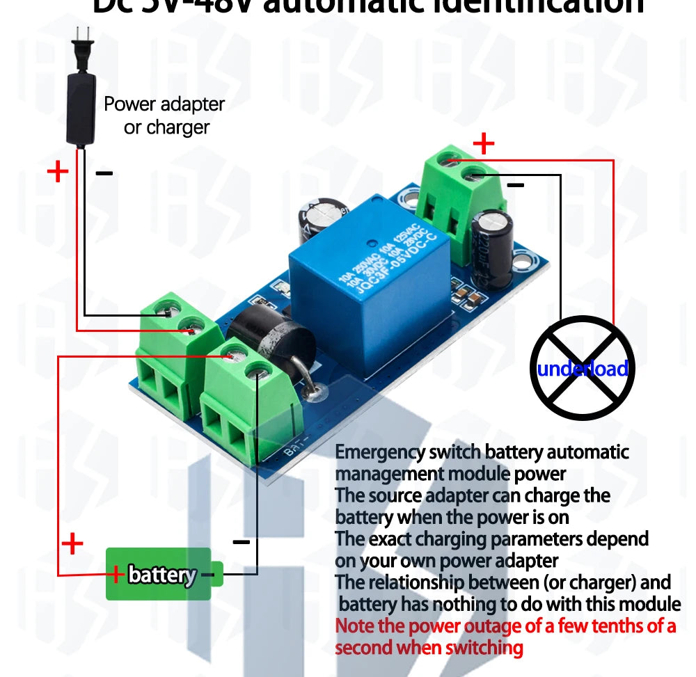YX850 Power failure automatic switching standby battery lithium battery module 5V-48V universal emergency converter JY-850