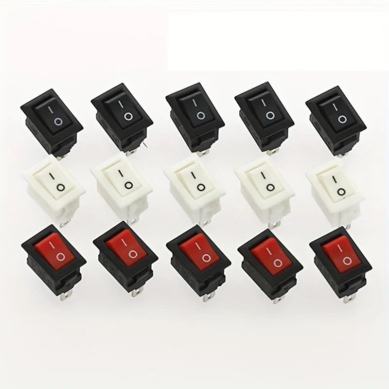 10 PCS/Lot 2 Pin 12V Car Boat Round Dot Light ON/OFF Rocker Toggle Switch Tool Black