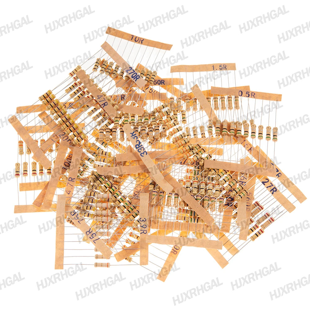300PCS Resistor Kit 1W 5% 30values X 10PCS Carbon Film Resistance 0.1-750 ohm Set