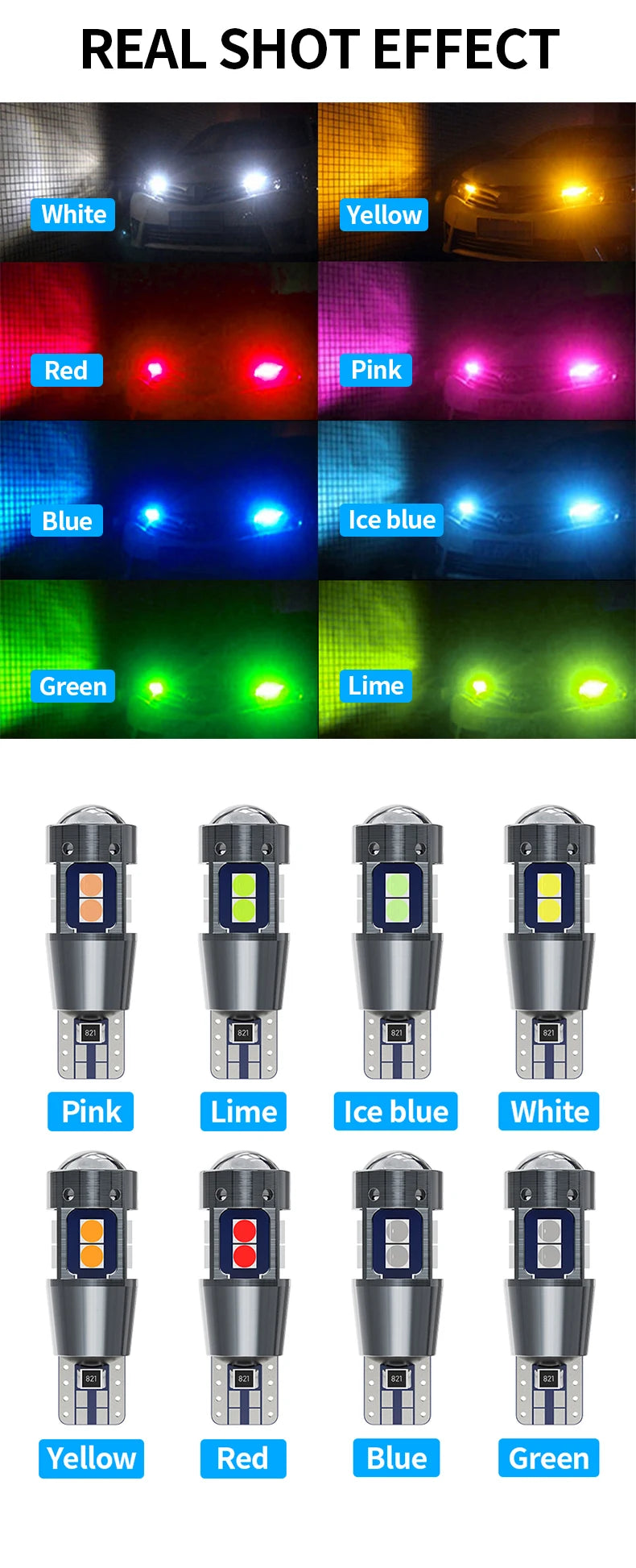 2PCS/10PCS T10 W5W 168 192 LED CANBUS No Error 3030 10SMD High Quality Car Tail Marker Parking Interior Auto Lamp 12V White Red