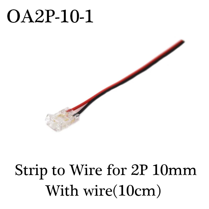 COB LED Wire Connector 5 8 10mm Connection Solderless Mini Buckle FCOB RGB CCT LED Strip Lights 2 3 4 Pin Connector With Wire