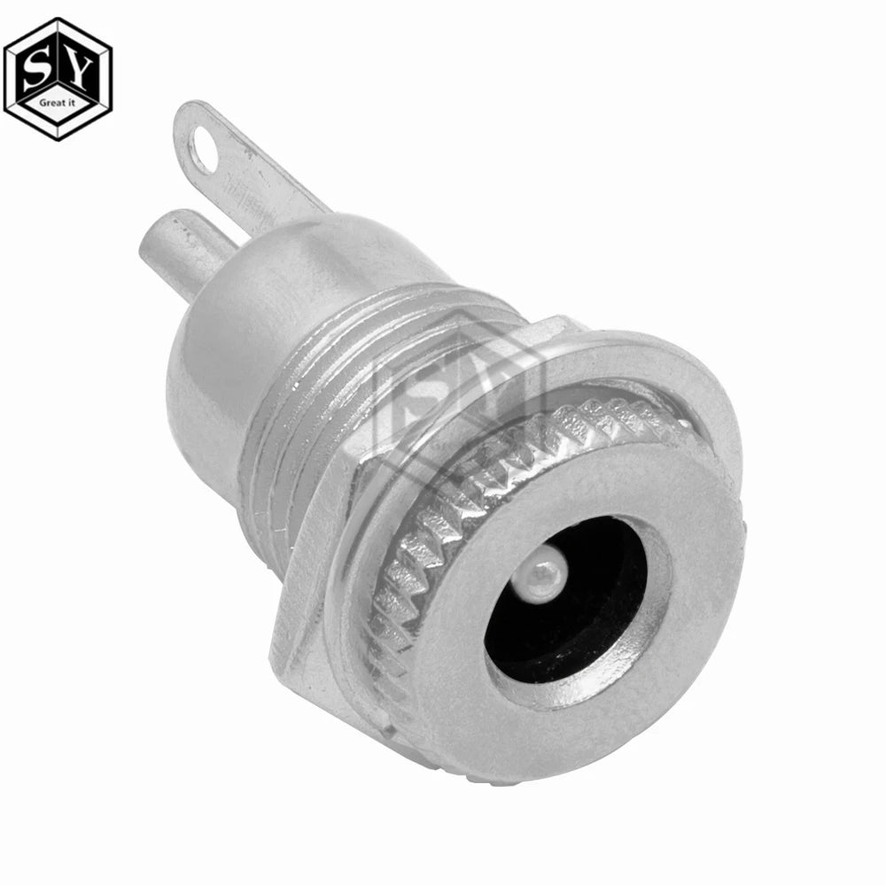 DC099 5.5 mm x 2.1mm DC Power Jack Socket Female Panel Mount Connector Metal DC-099 Open Hole 11MM 5.5*2.1 5.5*2.5