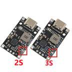 Type-C USB 2S 3S Lithium Battery Charger Module 15W with Balance Support QC Fast Charge 8.4V 12.6V 1.5A Boost Converter