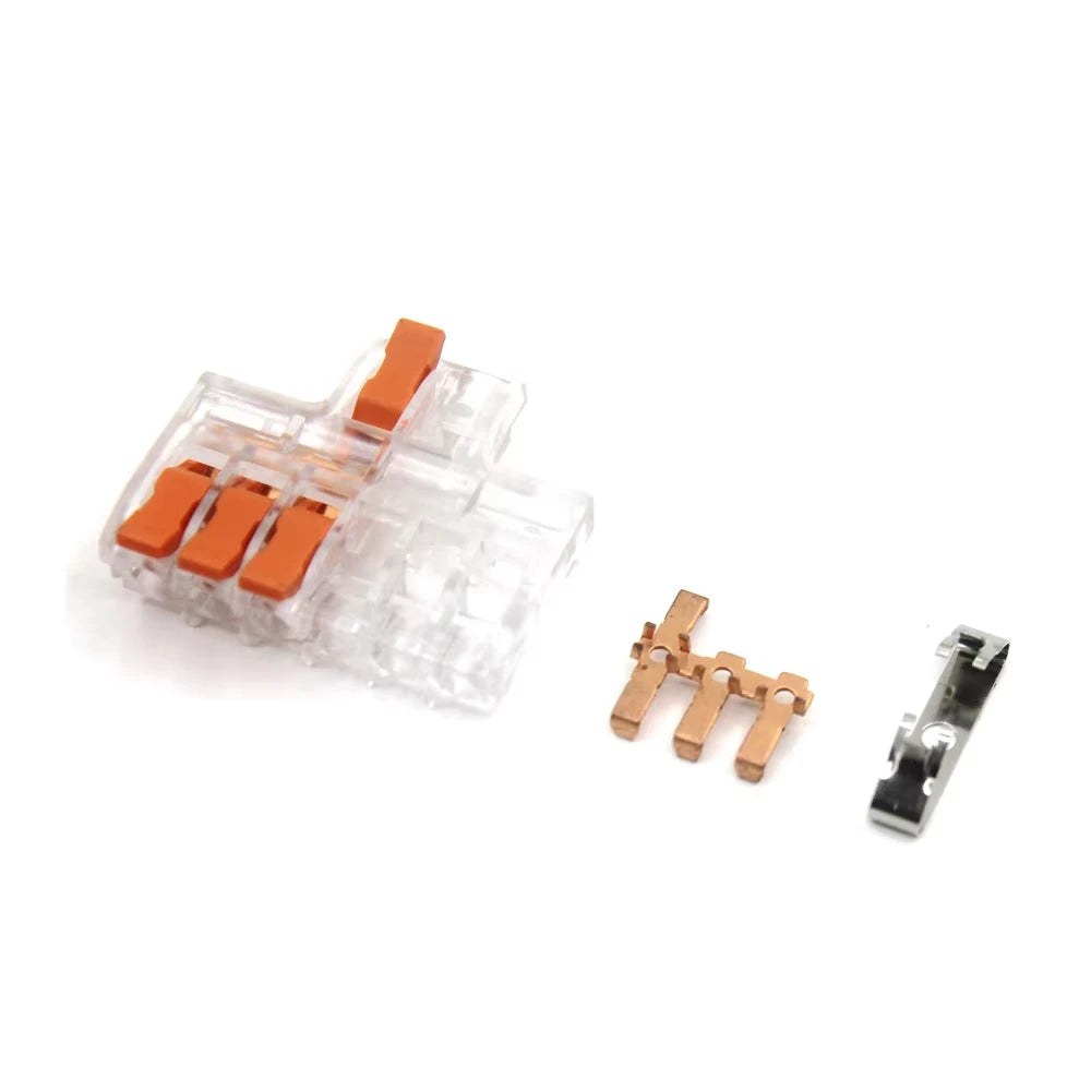 Mini Fast Wire Connectors Universal Compact Lever Nut Crimp Splitter Push-in Electrical Conductors Home Wiring Terminal Block