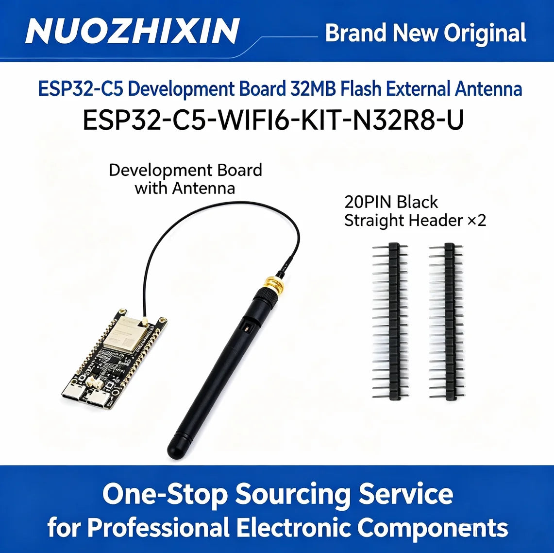 ESP32-C5 Development Board Waveshare Dual-Band WiFi6 Multi-Protocol Zigbee3.0 Thread BLE5 IoT RISC-V Microcontroller Module