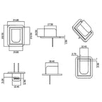 1PCS 10cm 20V 3A USB Type-C Waterproof USB Connector Direct Compression Female Base Female Socket Charging Interface